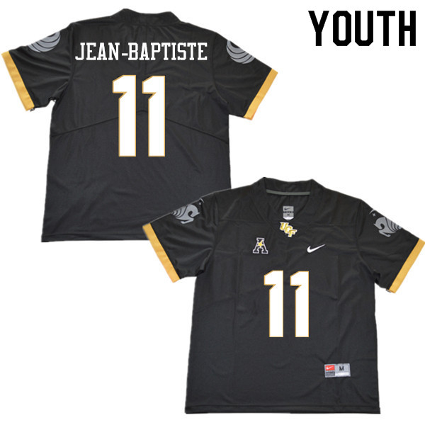 Youth #11 Jeremiah Jean-Baptiste UCF Knights College Football Jerseys Sale-Black